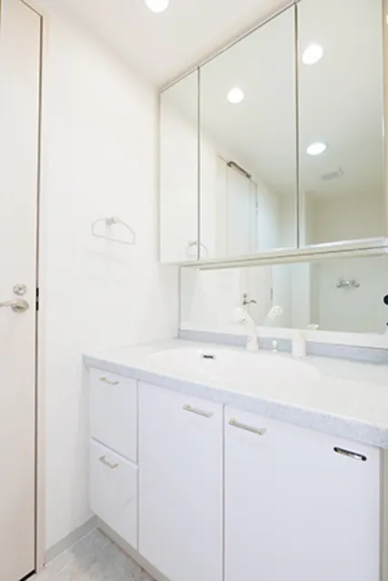 Toray Stage Meguro - Interior - ["Mirror", "Bathroom cabinet", "Cabinetry"]
