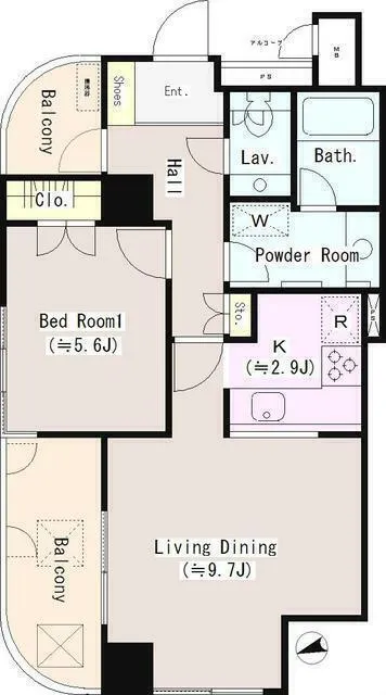 Nishiwasedaminami Wing - Floor Plan - ["Floor plan", "Text", "Parallel"]