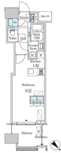 LEGASIS Nakameguro - Floor Plan - ["Rectangle", "Font", "Parallel"]