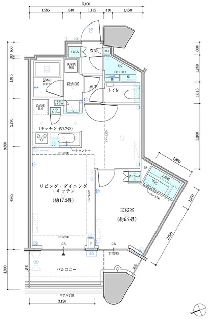 Park Tower Kachidoki South Building - Floor Plan - ["White", "Plan", "Diagram"]