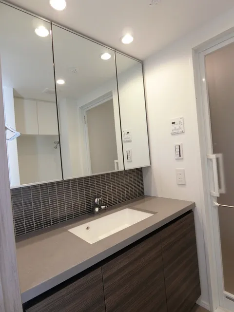 The Park Habio Tsukishima Front - Interior - ["Mirror", "Tap", "Plumbing fixture"]