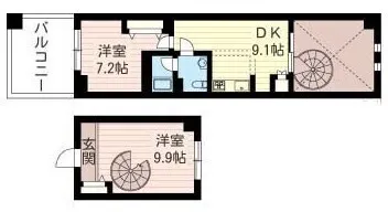 Residence Charmant Tsukishima - Floor Plan - ["Apartment", "Stairs"]