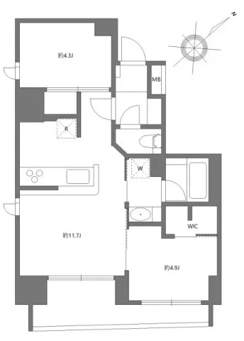 Artiza Higashi Ginza - Floor Plan - ["Plan", "Diagram", "Floor plan"]