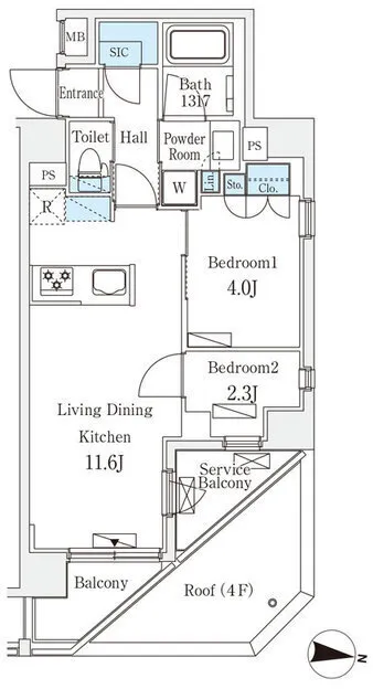 Latiera Nakano Arai - Floor Plan - ["White", "Plan", "Diagram"]