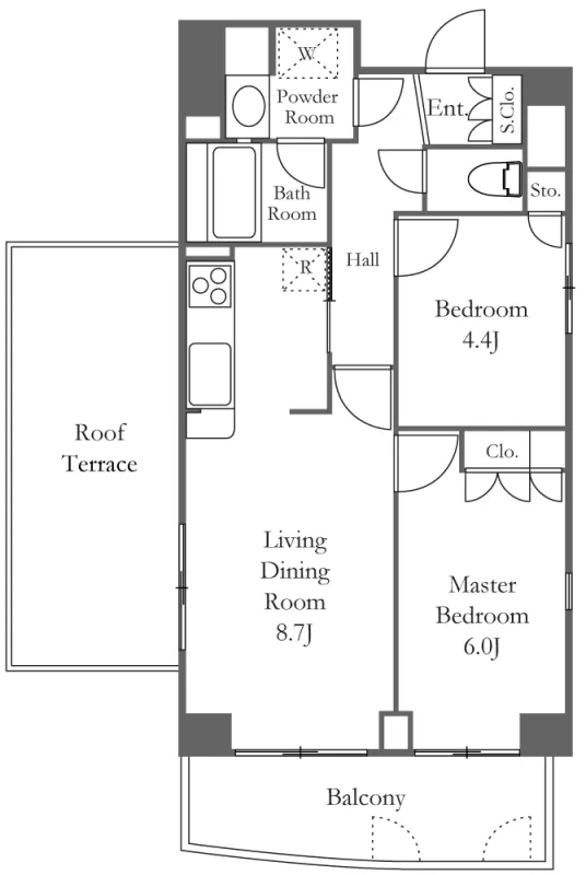 The Tabata House - Floor Plan - ["White", "Diagram", "Design"]