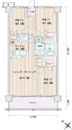 Esty Maison Toyosu Residence - Floor Plan - ["Wood flooring"]