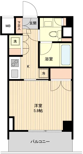 Haginaka East - Floor Plan - ["Apartment", "Tile Flooring"]
