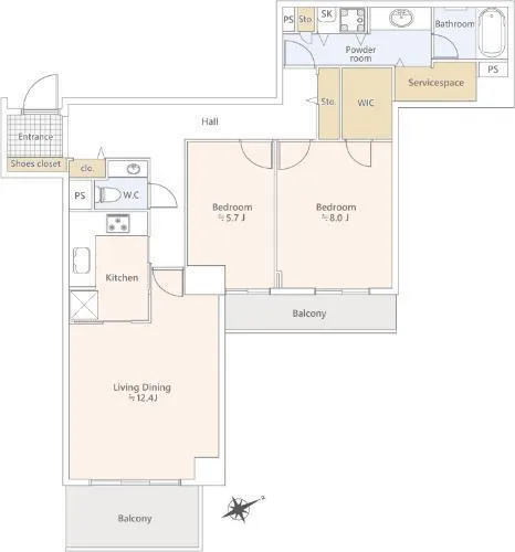 Esthe Square Naruse Ichibankan, Room 1103