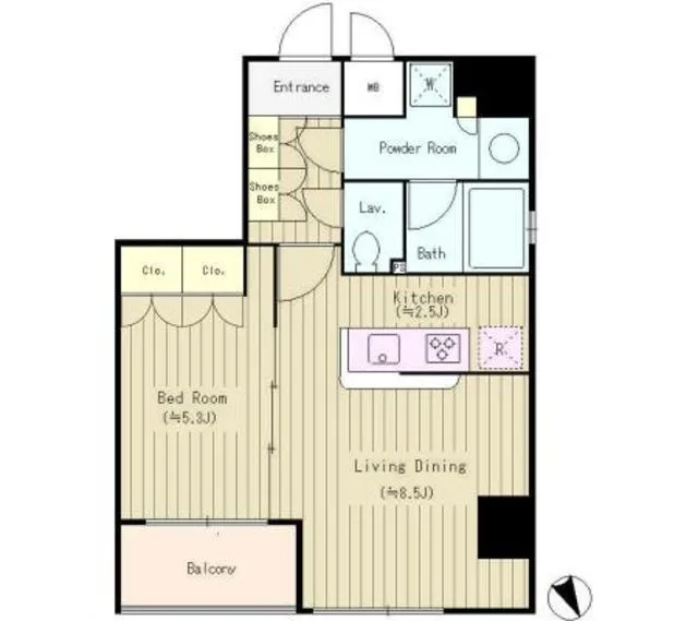 Liaison Ginza Itchome - Floor Plan - ["Rectangle", "Schematic", "Font"]