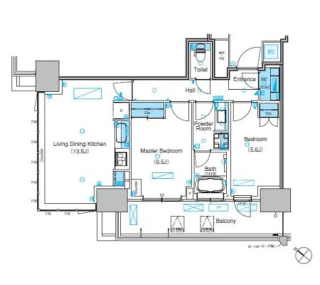 Park Axis Toyosu Canal - Floor Plan - ["Floor plan", "Plan", "Diagram"]