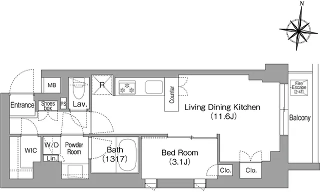 Comforia Liv Osaki - Floor Plan - ["Diagram"]