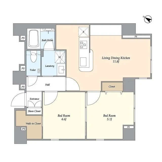 Ebisu Mukaiyama Sky Heights - Floor Plan - ["Rectangle", "Font", "Parallel"]