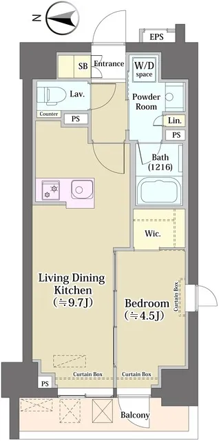 Clio La Vie Motoasakusa - Floor Plan - ["Rectangle", "Font", "Parallel"]