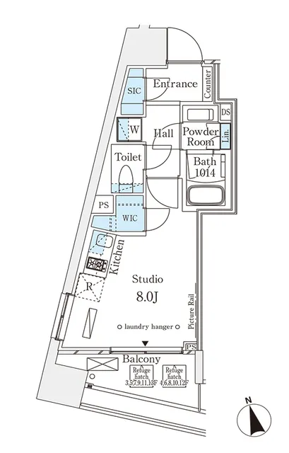 Parknard Fit Minami Aoyama Vista - Floor Plan - ["Floor plan", "Diagram", "Plan"]