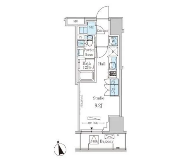 Park Axis Minami Aoyama 7 Chome - Floor Plan - ["Schematic", "Rectangle", "Floor plan"]