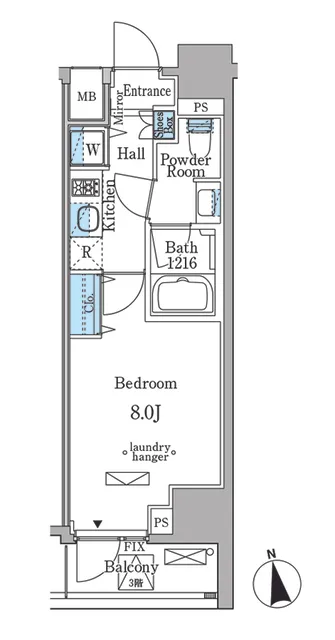 Milia Residence Shinjuku Gyoen - Floor Plan - ["Rectangle", "Font", "Parallel"]