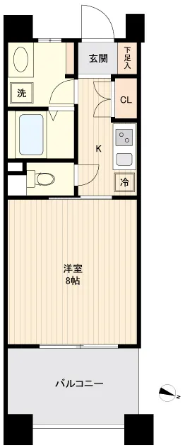 Due Itabashi - Floor Plan - ["Apartment", "Tile Flooring", "Home Door"]