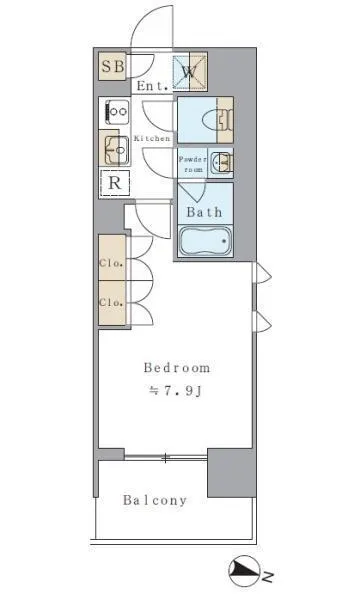 Brillia Ist Ryogoku - Floor Plan - ["Rectangle", "Parallel", "Slope"]