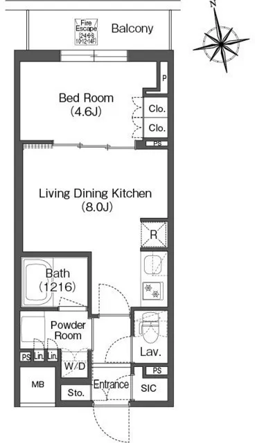 Comforia Higashiueno - Floor Plan - ["White", "Diagram", "Plan"]