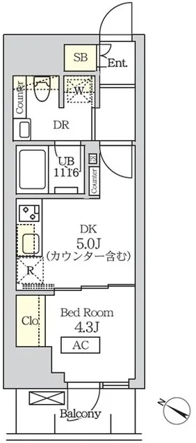 Cosmogracia Shinjuku Nishi-Waseda - Floor Plan - []