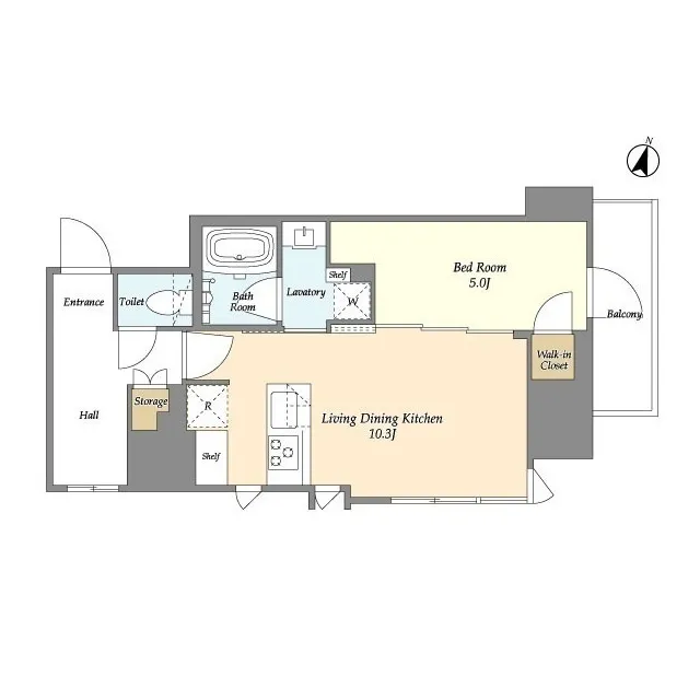 AIFLAT Wakamatsu Kawada - Floor Plan - ["Rectangle", "Parallel", "Engineering"]