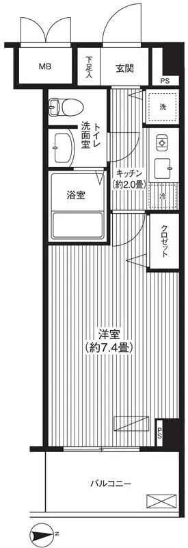 Formare Shin-Nakano - Floor Plan - ["Apartment", "Tile Flooring"]