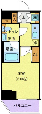 PREMIUM CUBE Shinagawa Osaki - Floor Plan - ["Apartment", "Tile Flooring"]