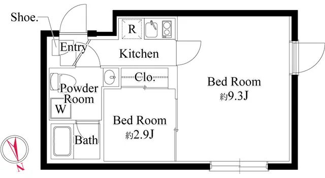 Project Kita-Shinjuku - Floor Plan - ["White", "Plumbing fixture", "Diagram"]