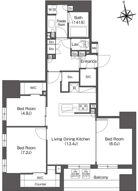 Comforia Higashiueno - Floor Plan - ["Product", "Rectangle", "Font"]