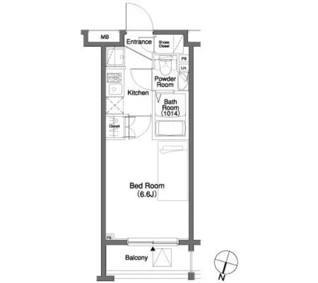 Park Cube Sasazuka - Floor Plan - ["Rectangle", "Parallel", "Schematic"]