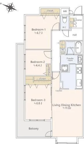 Tokyu Doel Ars Nagayama Ⅰ Room 305