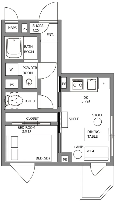 Hmlet Sangenjaya II - Floor Plan - []