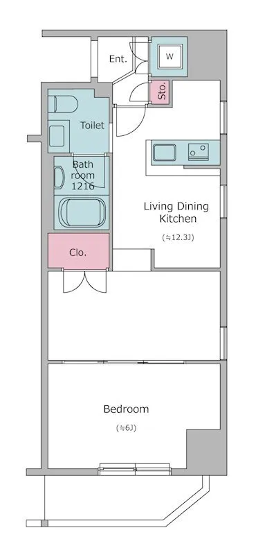 Residia Ueno Okachimachi - Floor Plan - ["Rectangle", "Line", "Parallel"]