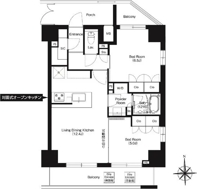 HF Shokoji Akabane Residence II - Floor Plan - ["Schematic", "Rectangle", "Slope"]