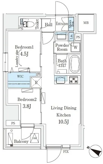 Urban Breeze Ebisu - Floor Plan - ["White", "Floor plan", "Diagram"]