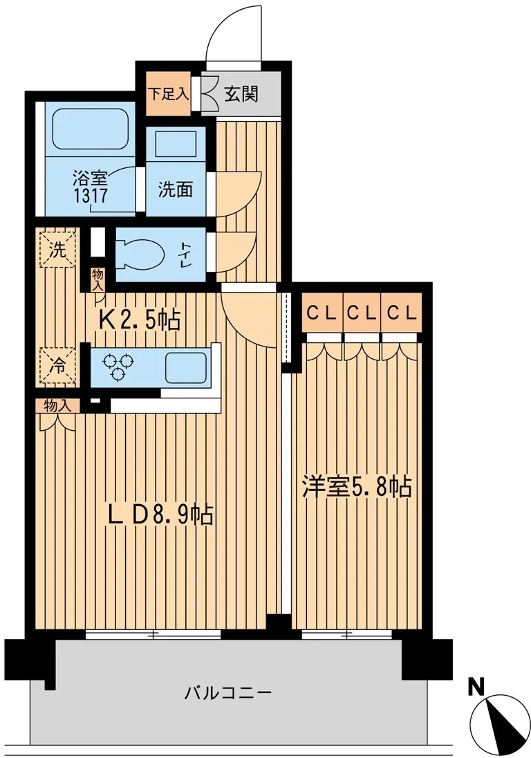 BLESS Kamiikebukuro - Floor Plan - ["Apartment", "Tile Flooring", "Brutalist architecture"]