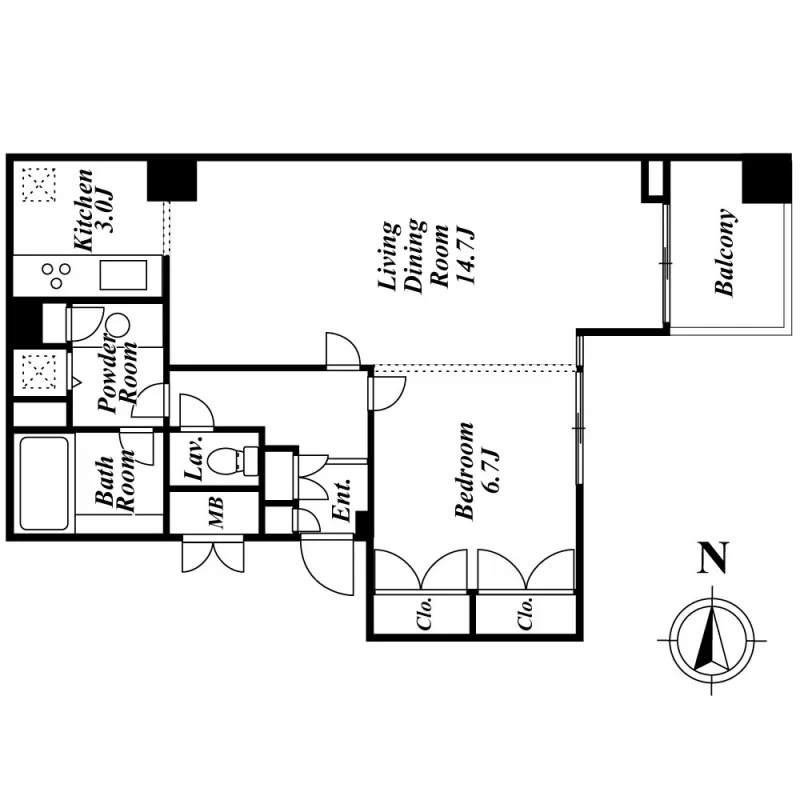 KDX Residence Hanzomon - Floor Plan - ["White", "Plan", "Diagram"]