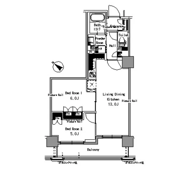 Park Axis Nihonbashi Hamacho - Floor Plan - ["Schematic", "Rectangle", "Slope"]