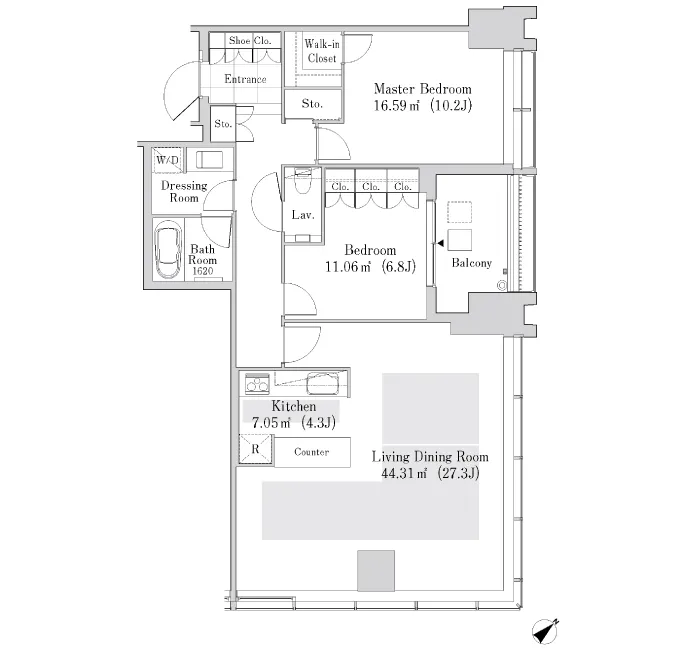 La Tour Shinjuku Garden - Floor Plan - ["Schematic", "Rectangle", "Map"]