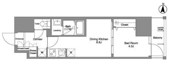 Daffitto Kinshicho - Floor Plan - []