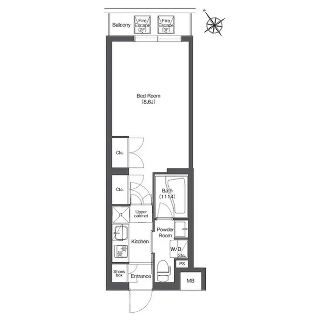 Comforia Fudomae - Floor Plan - ["Rectangle", "Parallel", "Font"]