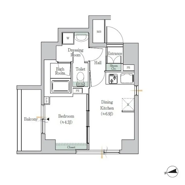 ONE ROOF FLAT TOGOSHI - Floor Plan - ["Schematic", "Plan", "Rectangle"]