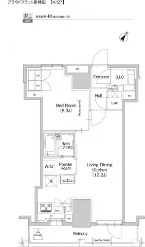 PROUD FLAT Higashikanda - Floor Plan - ["Schematic", "Font", "Parallel"]