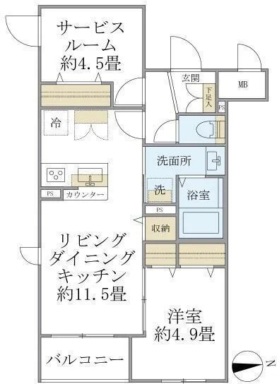 La Perla Sakurashinmachi - Floor Plan - ["Floor plan", "Diagram", "Plan"]