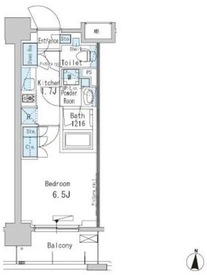 Park Axis Ryogoku - Floor Plan - ["Rectangle", "Font", "Parallel"]