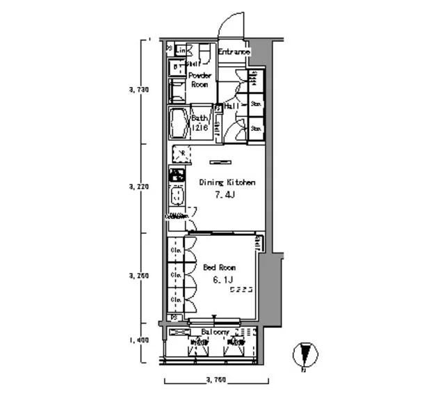 Park Axis Toyocho - Floor Plan - ["Schematic", "Rectangle", "Slope"]