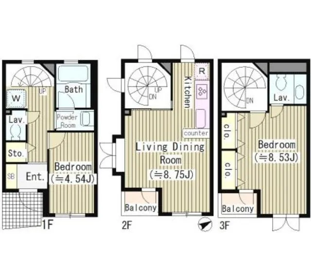 Belle Maison (3 Floor Maisonette) - Floor Plan - ["Rectangle", "Font", "Schematic"]