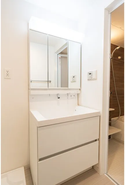 N's PARK Residence Takadanobaba - Interior - ["Bathroom Sink", "Bathroom cabinet", "Plumbing fixture"]