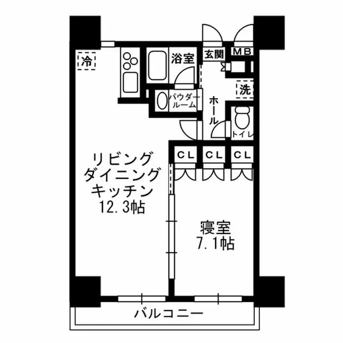 Residia Tsukishima 3 - Floor Plan - ["Rectangle", "Schematic", "Slope"]