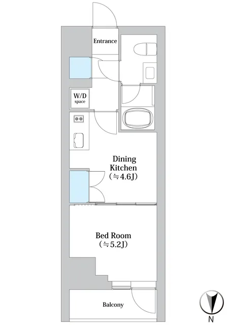 N's Park Residence Morishita - Floor Plan - ["Rectangle", "Font", "Parallel"]